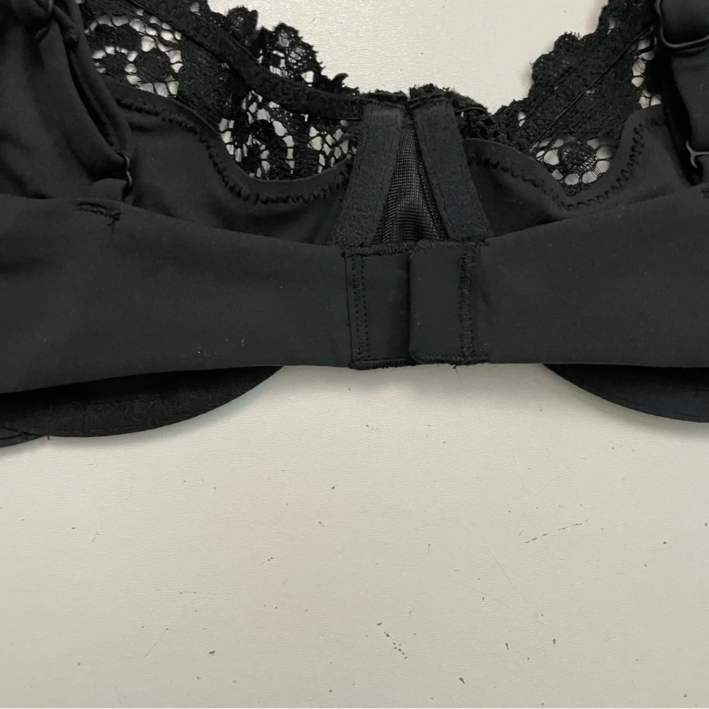 Skims Bra Fits Everybody Lace Unlined Scoop Underwire Adjustable Onyx Black - Picture 5 of 9